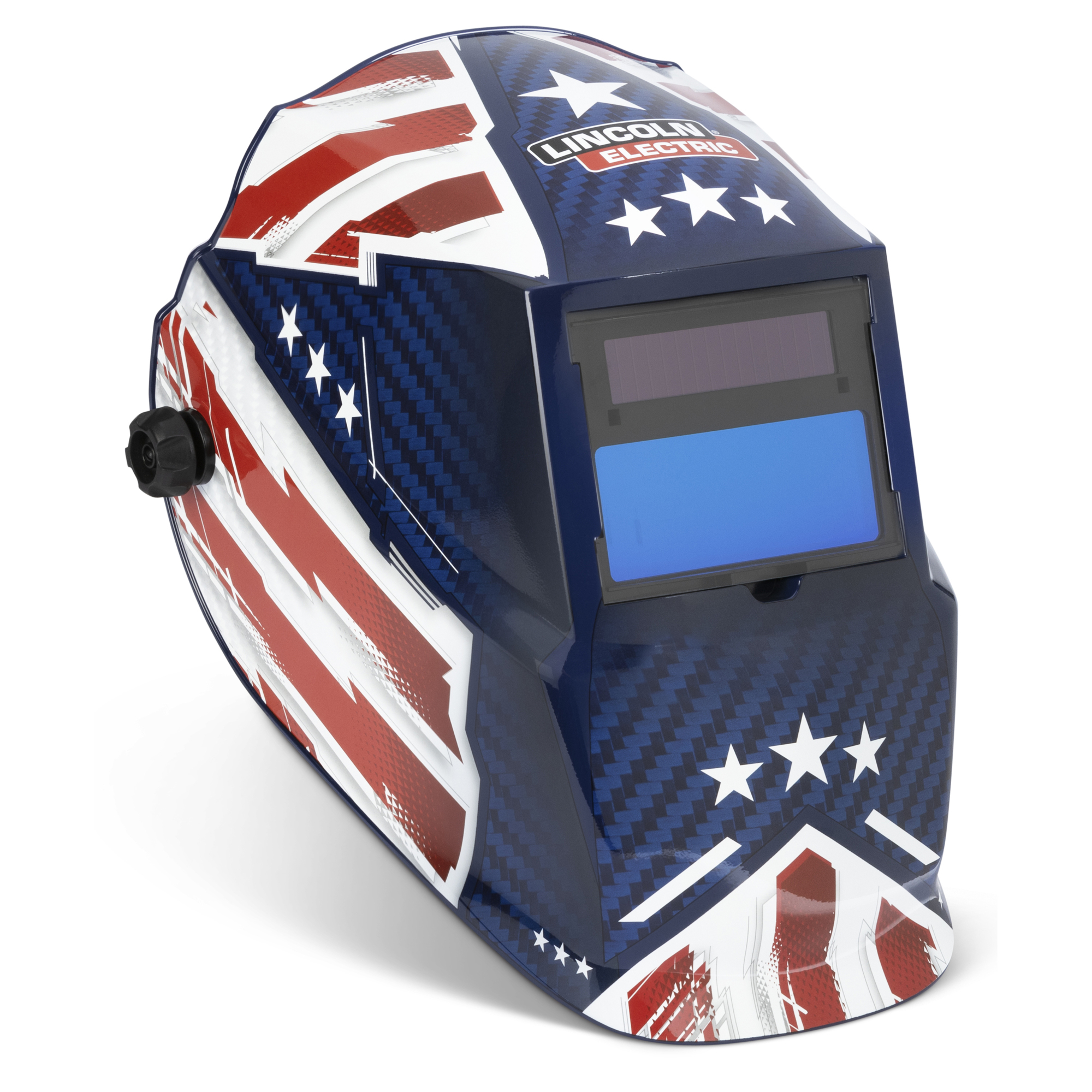 Lincoln Electric Auto-Darkening Welding Helmet with Grind Mode, Ellipsis 5 Patriot, Variable Shade 9–13, Model# K5617-2
